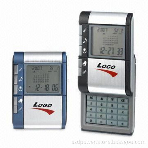 Eight-digit Slide-up Calculator with Daily Alarm, Available in Various Sizes